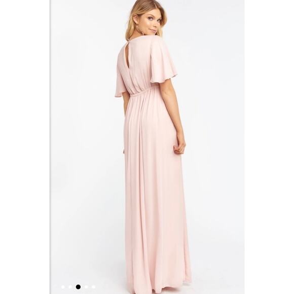 Show me your MuMu size XS Emily Maxi Dress Dusty Blush Crisp Pink - Picture 3 of 8